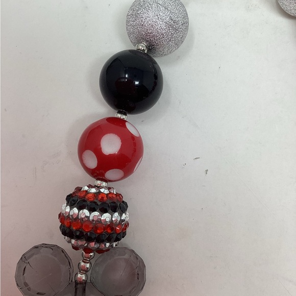 Girl's Chunky Beaded Minnie Themed Necklace - Picture 4 of 6